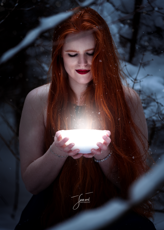 ein Wintermärchen mit Arlette im Schnee